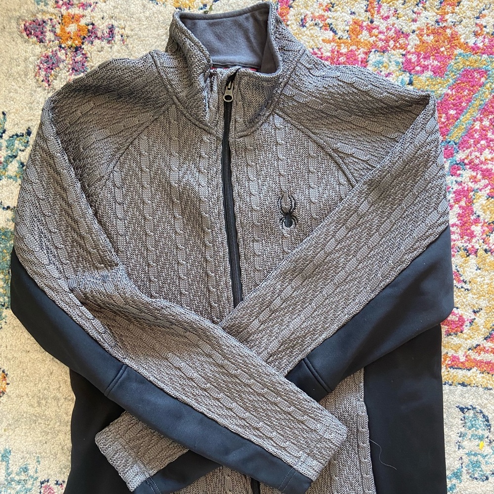 Mens Spyder major cable knit Jacket